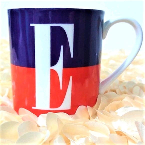 Kate Spade Lenox "E" Monogram Mug